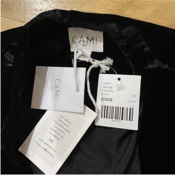 Cami NYC silk velvet black jacket NEW - Picture 3 of 7